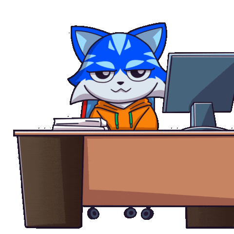 Bored Cat Sticker by Toshithecat