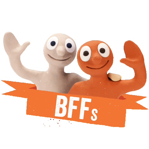 best friends hug Sticker by Aardman Animations