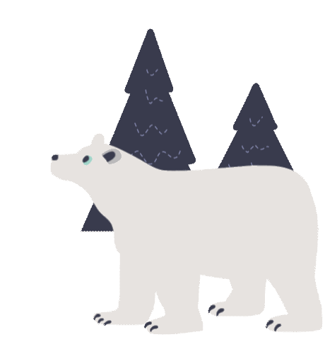 Snow Bear Sticker by Frugi