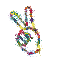 Peace Paint Sticker by Fox Restaurant Concept | Flower Child