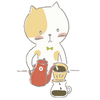 Cat Coffee Sticker