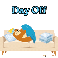 Resting Day Off Sticker by WorkBeaver