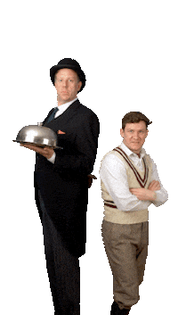 Jeeves And Wooster Built By Barn Sticker by thebarntheatre