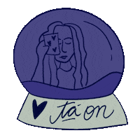pytunadesign azul tarot cartomante pytuna design Sticker