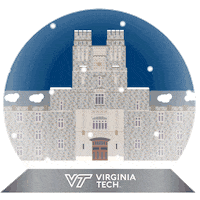 Snow Hokies Sticker by Virginia Tech