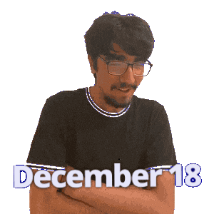 December Dec 18 Sticker
