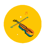 rondoprod music festival violin strings Sticker