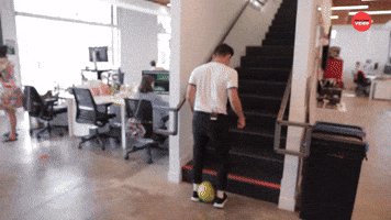 Soccer Ball up the Steps