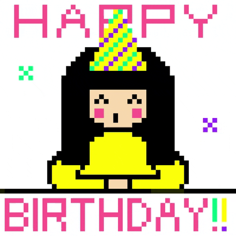 Happy Birthday Art GIF by Kagami Shinohara
