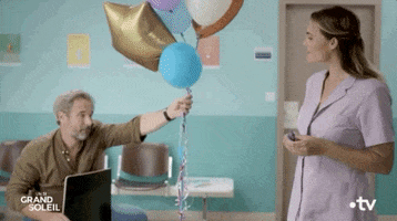 Gift Balloons GIF by Un si grand soleil
