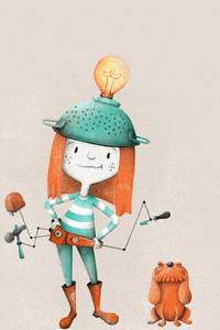 SherylHaft flying dog super dog mazie ive got an idea GIF