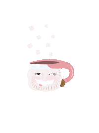 pinkantlers christmas merry christmas papa noel pink mug Sticker