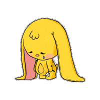 SadBunco sad flower crying bunny Sticker