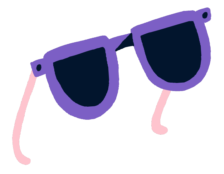 Summer Glasses Sticker by Vera Dement