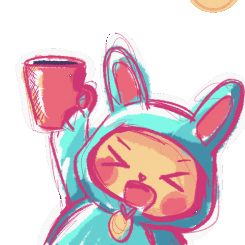 LemonSaltStudio giphyupload money bunny donations Sticker