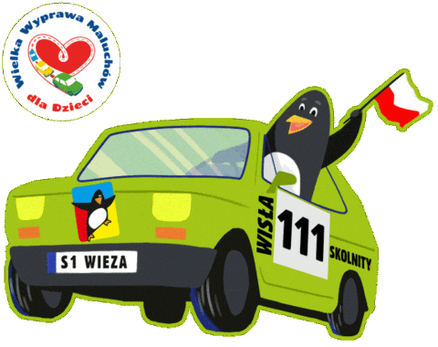 Car Penguin Sticker by Grupa Pingwina