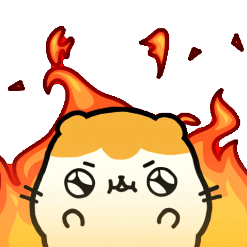 Fire Hamster Sticker