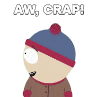 Stan Marsh Oh Crap Sticker by South Park