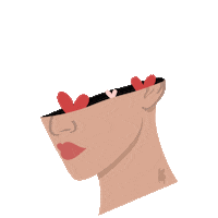 blake-seven love hearts aesthetic valentine Sticker