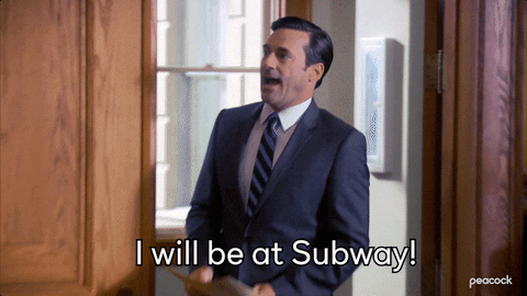 Parks And Recreation Subway GIF by PeacockTV