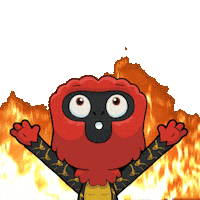 Excited On Fire Sticker by VeeFriends