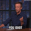 Late Night Idiot GIF by Late Night with Seth Meyers
