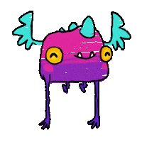 PHUNK_Animation_Studio cute animation neon monster Sticker