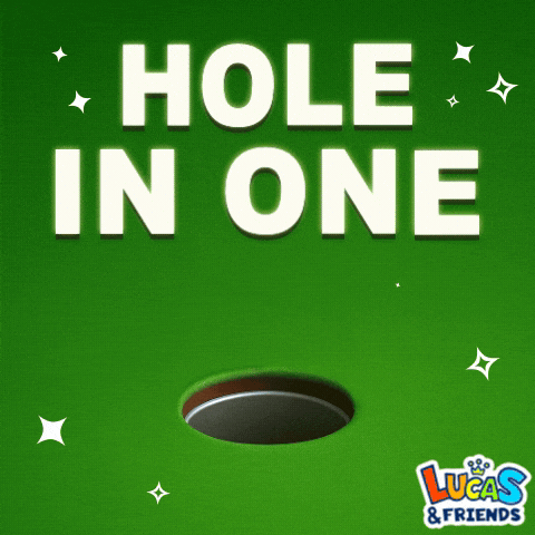 Golfing Hole In One GIF by Lucas and Friends by RV AppStudios