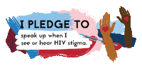 CDCHIV ipledge stophivstigma stophivtogether Sticker