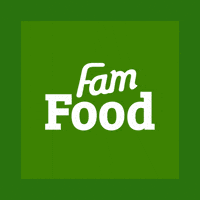 famfood food logo sticker blue GIF
