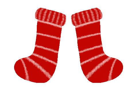 Red Socks Christmas Sticker