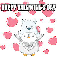 I Love You Hearts Sticker by Pudgy Penguins