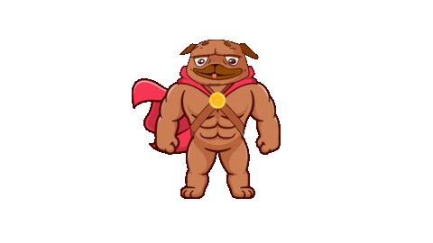 Pug Cute Dog Sticker by BigBrains