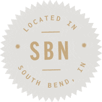 South Bend Indiana Sticker by Kath Keur