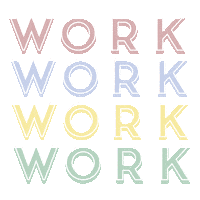 Work Text Sticker