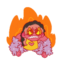 Angry Girl Sticker
