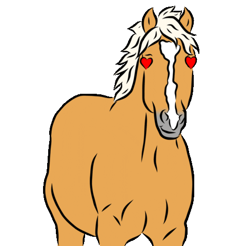 haflingersteve love horse pony hearteyes Sticker