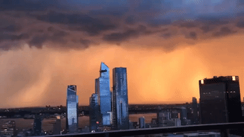 Lightning Illuminates Manhattan Sky