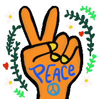 Peace Out Love Sticker by Jelene