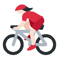 emojivid woman emoji bike biking Sticker