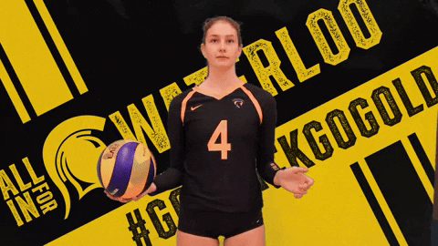 University Of Waterloo Volleyball GIF by Waterloo Warriors