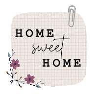 nilymagic home paper note home sweet home Sticker