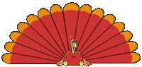 Thanksgiving Turkey Sticker by Jason Clarke