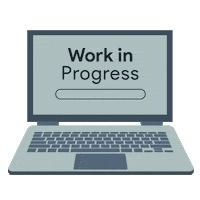 ygucomunicaxion work marketing agency work in progress Sticker
