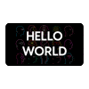 appleosophy hello blue swipe up neon Sticker