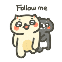 Following Follow Me Sticker