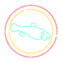 yataimarket neon mask dragon china Sticker