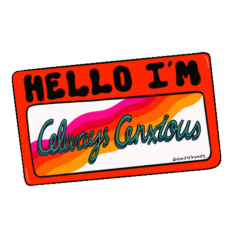 Mental Health Hello Sticker by Doodle by Meg