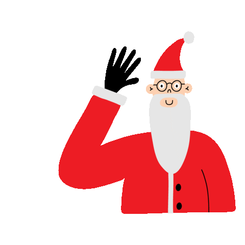 Waving Father Christmas Sticker by Lawrence Slater