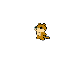 Yusuke758 飛ぶ カワウソ 今行く 桃白白 Sticker
